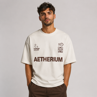 تیشرت باکسی اورسایز مردانه طرح AETHERIUM