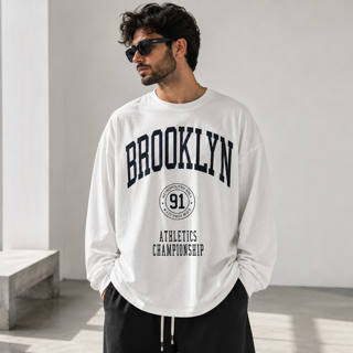 تیشرت long sleeve مردانه باکسی