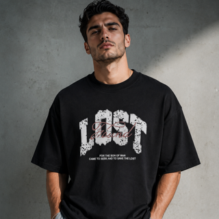 تیشرت باکسی مردانه مستر کوالیتی چاپ lost